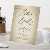 書道スクリプト金ゴールドフォトブース結婚ズ 台座サイン (インサイチュ)