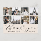 書道スクリプト8写真ありがとうオフ白 ポストカード (正面)