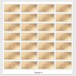 書道スクリプトDIYゲストアドレスフェイク金ゴールド シール