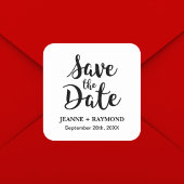 書道スタイリッシュカスタムウェディング日付の保存 スクエアシール