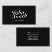 書道スタイリッシュ作曲家の名刺 名刺 (正面/裏面)