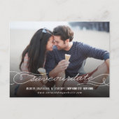 書道スタイリッシュ台本救日付写真 案内ポストカード (正面)