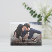 書道スタイリッシュ台本救日付写真 案内ポストカード (スタンド正面)