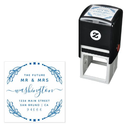 書道スタイリッシュ未来差出人住所 セルフインキングスタンプ (インサイチュ)