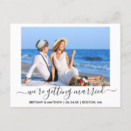 書道スタイリッシュ結婚の日を保存 ポストカード