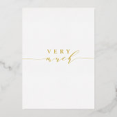 書道スタイリッシュ金箔フォトサンキューカード 箔招待状 (裏面)