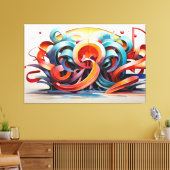 書道スタイル キャンバスプリント (インサイチュ (リビング))