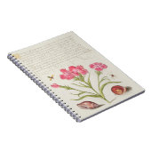 書道スパイダーサンタフラワーパブリックドメインボタ ノートブック (右側)