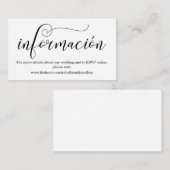 書道スペインののWebサ結婚イトの格納カード エンクロージャーカード (正面/裏面)