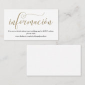 書道スペインののWebサ結婚イトの格納カード エンクロージャーカード (正面/裏面)