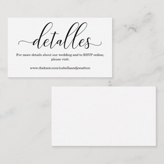 書道スペインののWeb結婚サイトのエンクロージャカード エンクロージャーカード (正面/裏面)