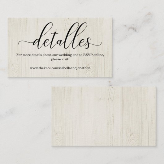 書道スペインののWeb結婚サイトのエンクロージャカード エンクロージャーカード (正面/裏面)