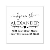 書道スワッシュタイポグラフィ名アドレス セルフインキングスタンプ (デザイン)