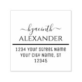 書道スワッシュタイポグラフィ名アドレス#2 セルフインキングスタンプ (デザイン)