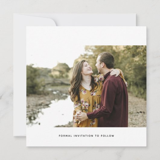 書道タイポグラフィスクエア2写真結婚ズ セーブザデート (裏面)