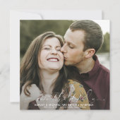 書道タイポグラフィスクエア2写真結婚ズ セーブザデート (正面)