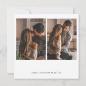 書道タイポグラフィスクエア3結婚写真 セーブザデート (裏面)