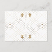 書道タイポグラフィモノグラム金ゴールド結婚デコ エンクロージャーカード (裏面)