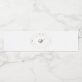 書道タイポグラフィモノグラム金ゴールド結婚デコ ペットボトルラベル (シングルラベル)