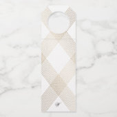 書道タイポグラフィモノグラム金ゴールド結婚デコ ボトルネックタグ (裏面)