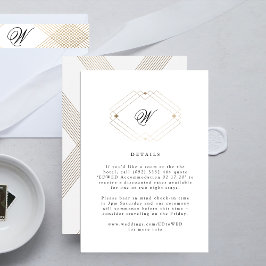 書道タイポグラフィモノグラム金ゴールド結婚デコ 出欠カード