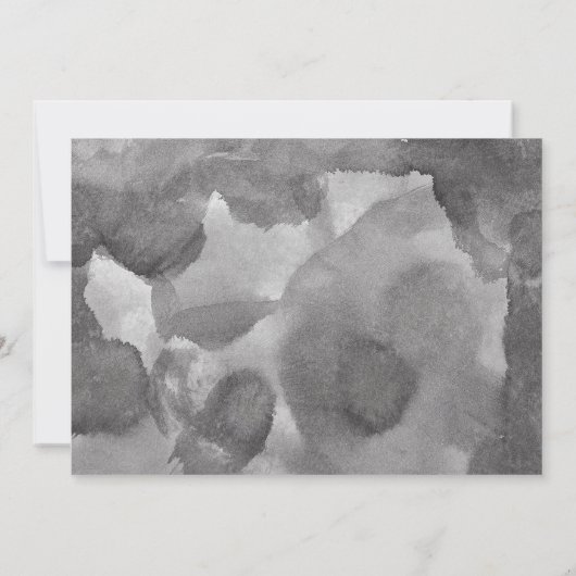 書道タイポグラフィ写真婚約パーティ 招待状 (裏面)