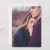 書道タイポグラフィ婚約パーティ招待状 招待状 (裏面)