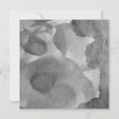 書道タイポグラフィ白黒スクエア結婚ズ 招待状 (裏面)