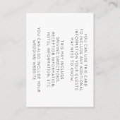 書道タイポグラフィ結婚詳細カード エンクロージャーカード (裏面)