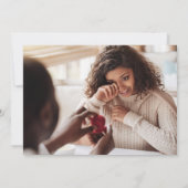 書道タイポグラフィ2写真婚約パーティ 招待状 (裏面)