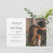 書道タイポグラフィ2 Photo Save the Date 招待状 (スタンド正面)