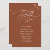 書道タイムレステラコッタ座席表カード 招待状 (正面/裏面)