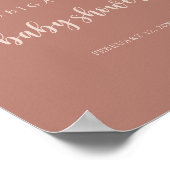 書道テラコッタベビーシャワーウェルカム ポスター (角)