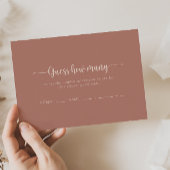 書道テラコッタ推測ゲームのカードの数 名刺