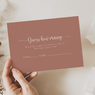 書道テラコッタ推測ゲームのカードの数 名刺