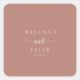 書道テラコッタ結婚の封筒用シール スクエアシール