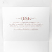 書道テラコッタ結婚ズ 三つ折り招待状 (内部最初)