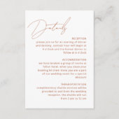 書道テラコッタ詳細QRコード結婚ズ エンクロージャーカード (正面)