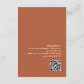 書道テラコッタ詳細QRコード結婚ズ エンクロージャーカード (裏面)