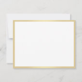 書道テンプレート金ゴールドスクリプト文字カスタムフラット ノートカード (裏面)