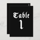 書道テーブルナンバー ポストカード (正面/裏面)