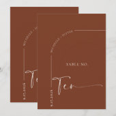 書道テーブル | 結婚式テーブルカード 招待状 (正面/裏面)