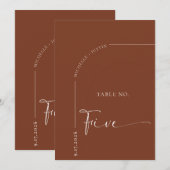 書道テーブル | 結婚式テーブルカード 招待状 (正面/裏面)