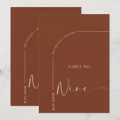 書道テーブル | 結婚式テーブルカード 招待状 (正面/裏面)