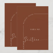 書道テーブル | 結婚式テーブルカード 招待状 (正面/裏面)