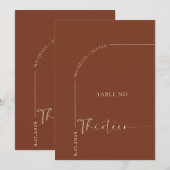 書道テーブル | 結婚式テーブルカード 招待状 (正面/裏面)