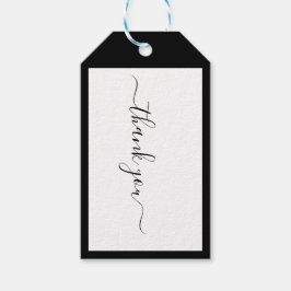 書道デザイモダンナーB&W Social Thank You ギフトタグ
