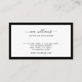 書道デモダンザイナーB&Wソーシャル 名刺 (裏面)