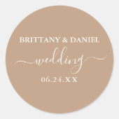 書道トペ結婚封筒用シール ラウンドシール (正面)