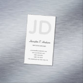 書道トレンディークラシカルスクリプトmonogram gray マグネット名刺 (インサイチュ)